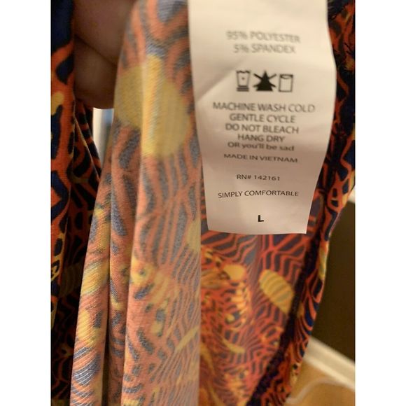 LuLaRoe Azure Skirt Autumn Boho L - Picture 5 of 5